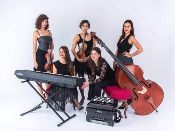 The Tanguango quinteto, a tango ensemble that plays music in festivals and milongas around the world
